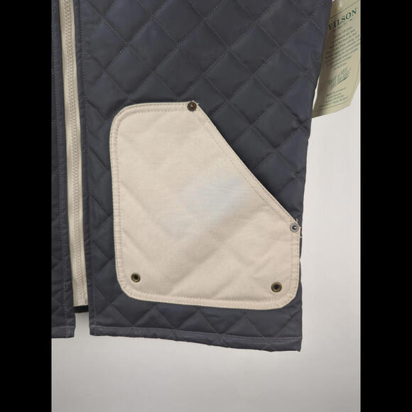 RARE NWT FILSON Men's Sz M Quilted Vest Navy Tan Style 10427 Tin Cloth Cotton - Picture 4 of 6